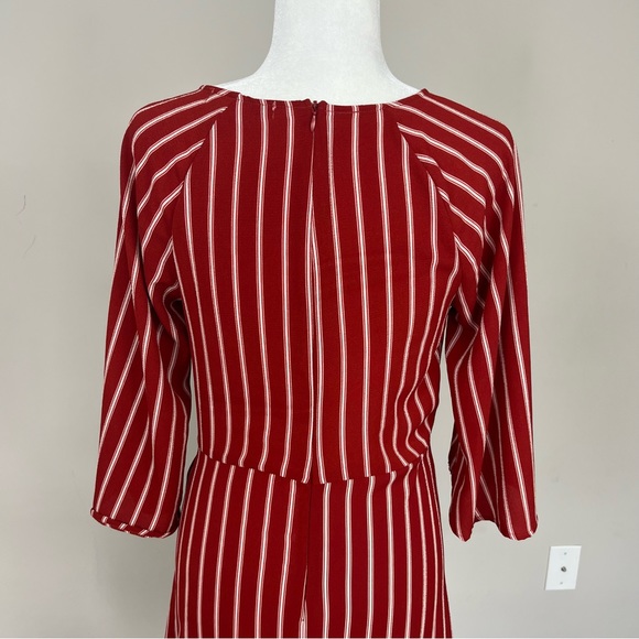 GYPSIES AND MOONDUST STRIPED MINI DRESS SIZE MEDIUM IN RED - Picture 7 of 16